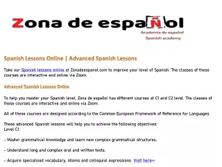 Spanish lessons online