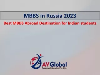 MBBS in Russia 2023- Best MBBS Abroad Destination for Indian students
