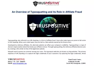 An Overview of Typosquatting and its Role in Affiliate Fraud
