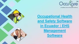 Occupational Health and Safety Software in Ecuador