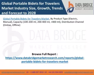 Global Portable Bidets for Travelers Market