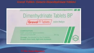 Gravol  Tablets (Generic Dimenhydrinate Tablets)