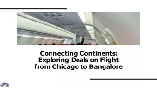 Cheap Flight From Chicago To Bangalore