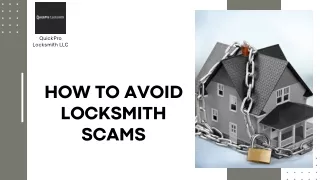 How To Avoid Locksmith Scams