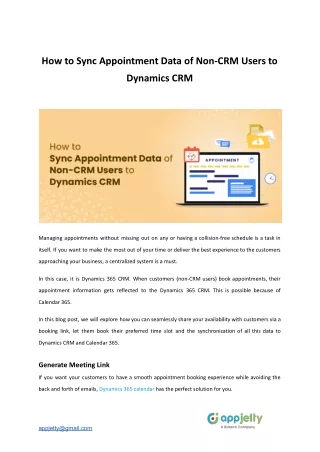 AppJetty_ Microblog_ How to Sync Appointment Data of Non-CRM Users to Dynamics CRM