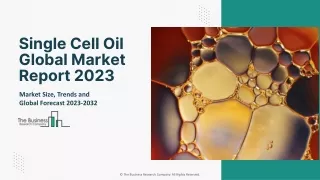 Single Cell Oil Market 2023 - By Size, Industry Scope, Global Share, Key Country