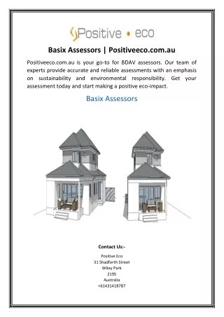 Basix Assessors | Positiveeco.com.au