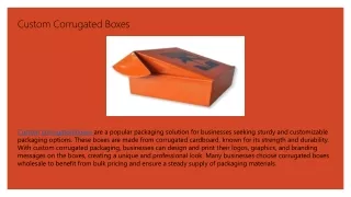 Custom Corrugated Boxes