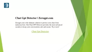 Chat Gpt Detector  Zerogpt.com