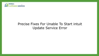 Easy Way To Fix Unable To Start Intuit Update Service Error