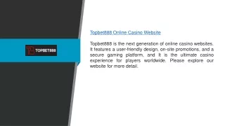 Topbet888 Online Casino Website topbet888.co