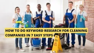 How to do Keyword Research for Cleaning Companies in 7 Easy Steps