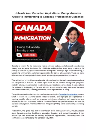 Unleash Your Canadian Aspirations: Comprehensive Guide to Immigrating to Canada