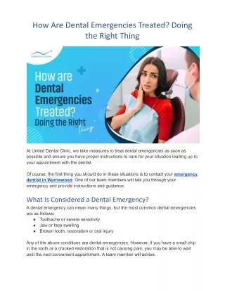 How Are Dental Emergencies Treated_ Doing the Right Thing