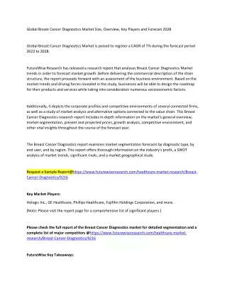 Breast Cancer Diagnostics Market