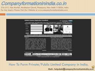 How To Form, Incorporate & Register Private Limited Company