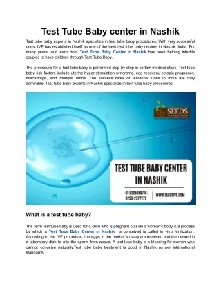 Test Tube Baby center in Nashik