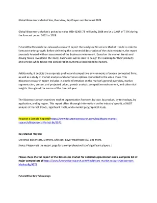 Biosensors Market