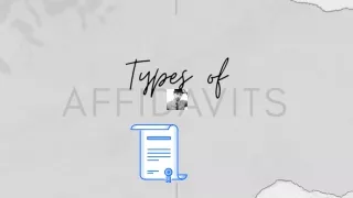 Types of Affidavits