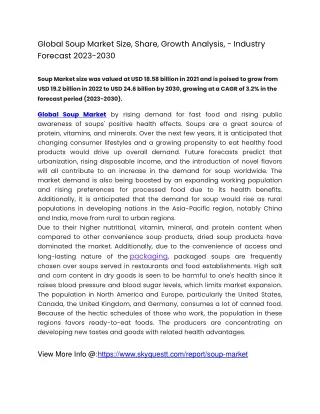 Global Soup Market Size