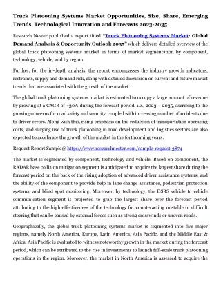 Truck Platooning Systems Market (2035)