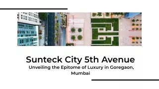 Sunteck City 5th Avenue Goregaon Mumbai - PDF