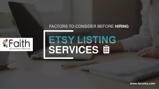 Factors to Consider Before Hiring Etsy Listing Services