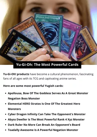 Yu-Gi-Oh The Most Powerful Cards