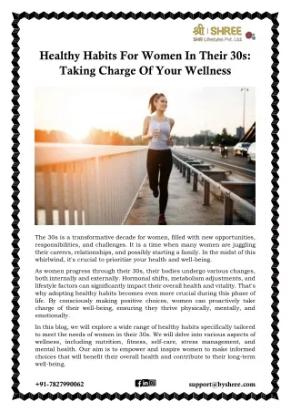 Healthy Habits For Women In Their 30s: Taking Charge Of Your Wellness