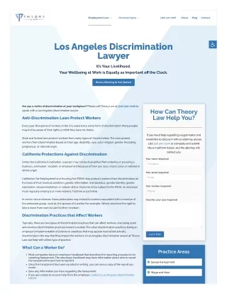 Los Angeles Discrimination Lawyer | Theory Law APC