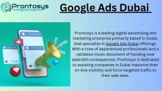 Google Ads Dubai | Prontosys UAE