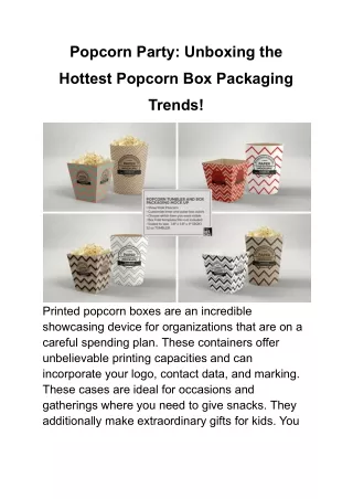 Popcorn Party_ Unboxing the Hottest Popcorn Box Packaging Trends