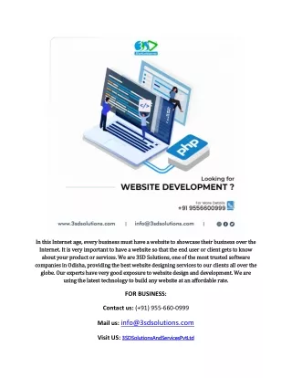 Best Website Design services in Odisha