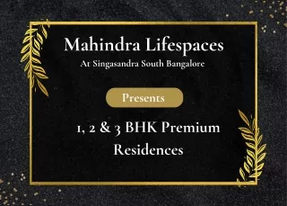 Mahindra Lifespaces At Singasandra South Bangalore - Brochure