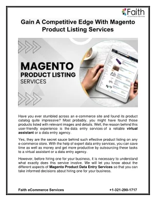 Gain A Competitive Edge With Magento Product Listing Services