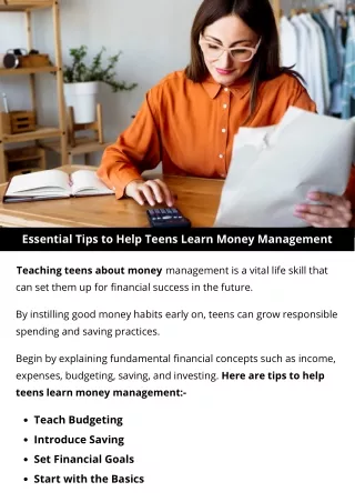 Essential Tips to Help Teens Learn Money Management