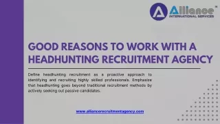 Good Reasons to Work with a Headhunting Recruitment Agency