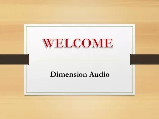 Dimension Audio