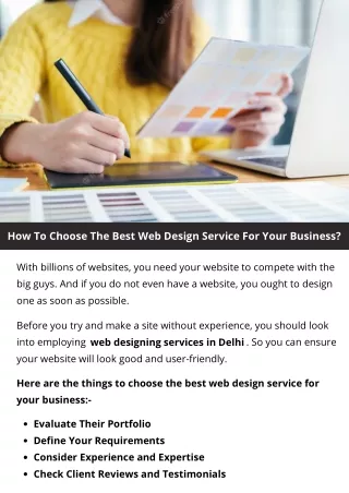 How To Choose The Best Web Design Service For Your Business