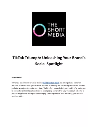 build brand on tiktok