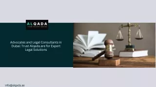 Advocates and Legal Consultants in Dubai
