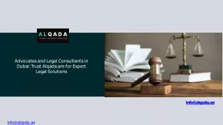 Advocates and Legal Consultants in Dubai
