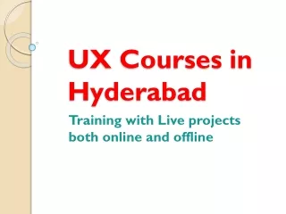 UX Courses in Hyderabad