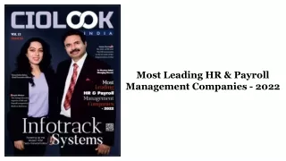 Most Leading HR & Payroll Management Companies - 2022