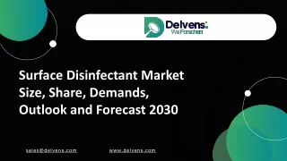 Surface Disinfectant Market Research Analysis