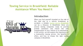 Towing Service in Brookfield