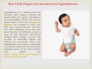Best Cloth Diapers for Newborns by SuperBottoms