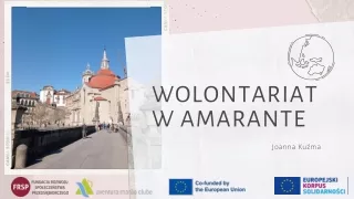 Prezentacja do artykułu wolontariat w Amarante