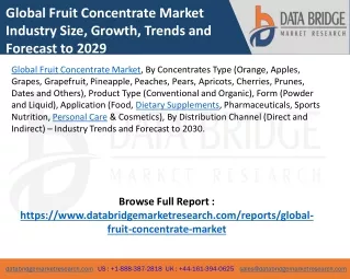 Fruit Concentrate Market