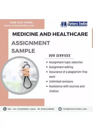 Medicine and healthcare Assignment sample